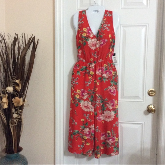 As U Wish Pants - AS U WISH Floral Jumpsuit Size L